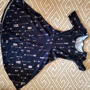 Lula Roe Nicole black and gold arrow dress